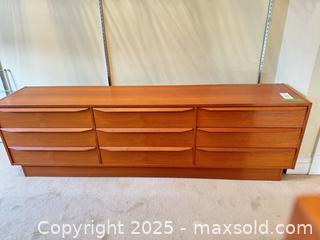 MaxSold Auction: Mid century teak 9 drawer cabinet  - Toronto (Ontario, Canada) PARTNER MANAGED Estate Sale Online Auction - Edmund Gate