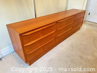 MaxSold Auction: Mid century teak 9 drawer cabinet  - Toronto (Ontario, Canada) PARTNER MANAGED Estate Sale Online Auction - Edmund Gate