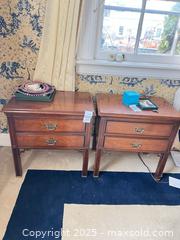MaxSold Auction: Two Wooden Nightstands  - Toronto (Ontario, Canada) PARTNER MANAGED Estate Sale Online Auction - Edmund Gate