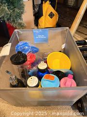 MaxSold Auction: Assorted Children's Water Bottles, Sippy Lids & Small Bin  - Toronto (Ontario, Canada) PARTNER MANAGED Estate Sale Online Auction - Cortleigh Boulevard 
