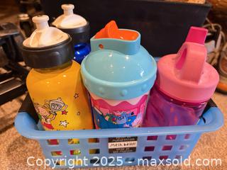 MaxSold Auction: Assorted Children's Water Bottles, Sippy Lids & Small Bin  - Toronto (Ontario, Canada) PARTNER MANAGED Estate Sale Online Auction - Cortleigh Boulevard 