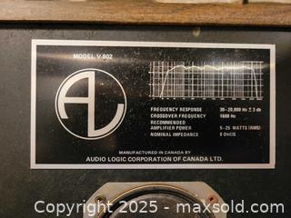 MaxSold Auction: Audio Logic V-802 Bookshelf Speakers (Pair) - Toronto (Ontario, Canada) PARTNER MANAGED Estate Sale Online Auction - Cortleigh Boulevard 