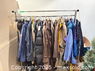 MaxSold Auction: Chrome Metal Garment / Clothing Rack with Single Top Bar - Toronto (Ontario, Canada) PARTNER MANAGED Estate Sale Online Auction - Cortleigh Boulevard 