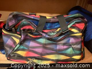 MaxSold Auction: Lot: Multicolor Stripe Bag and Dark Navy Jacket (Size L) - Toronto (Ontario, Canada) PARTNER MANAGED Estate Sale Online Auction - Cortleigh Boulevard 