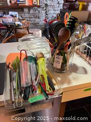 MaxSold Auction: Lot of Mixed Kitchen Utensils with Clear Utensil Holder - Toronto (Ontario, Canada) PARTNER MANAGED Estate Sale Online Auction - Cortleigh Boulevard 