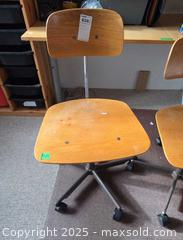 MaxSold Auction: Office Drafting Chairs, Light Oak Wood with Metal Base (Set of 2) - Toronto (Ontario, Canada) PARTNER MANAGED Estate Sale Online Auction - Cortleigh Boulevard 