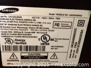 MaxSold Auction: Samsung 32" LED/LCD TV UN32D4000 (UN32D4000ND) - Toronto (Ontario, Canada) PARTNER MANAGED Estate Sale Online Auction - Cortleigh Boulevard 