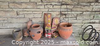 MaxSold Auction: Terracotta Hanging Pots &  Carved Wooden Mask - Toronto (Ontario, Canada) PARTNER MANAGED Estate Sale Online Auction - Cortleigh Boulevard 