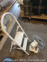 MaxSold Auction: Two-Step Folding Metal Step Stool and 12" Desk Fan - Toronto (Ontario, Canada) PARTNER MANAGED Estate Sale Online Auction - Cortleigh Boulevard 