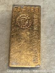 MaxSold Auction: A SOUTH AFRICA GOLD CO. 24K G.P. INGOT / GOLD BAR. - Hamilton (Ontario, Canada) SELLER MANAGED Estate Sale Online Auction - St. Clair Avenue