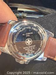 MaxSold Auction: SWISS WENGER ARMY WATCH BLUE DIAL LEATHER BAND WITH CASE. - Hamilton (Ontario, Canada) SELLER MANAGED Estate Sale Online Auction - St. Clair Avenue