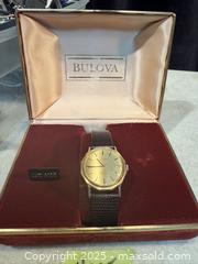 MaxSold Auction: VTG BULOVA 14 K GOLD WATCH WITH ORIGINAL CASE. - Hamilton (Ontario, Canada) SELLER MANAGED Estate Sale Online Auction - St. Clair Avenue