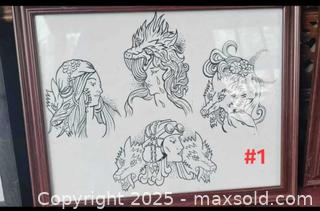 MaxSold Auction: Tattoo design flash  - Toronto (Ontario, Canada) SELLER MANAGED Commercial Liquidation Online Auction - Revlis Crescent