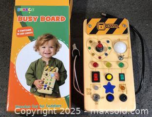 MaxSold Auction: LED Wooden Busy Board Toy - Hamilton (Ontario, Canada) SELLER MANAGED Downsizing Online Auction - Moffat Road