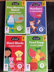 MaxSold Auction: Lot/4 Kids Game Flash Cards - Hamilton (Ontario, Canada) SELLER MANAGED Downsizing Online Auction - Moffat Road