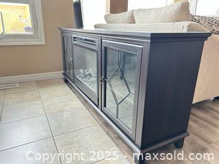 MaxSold Auction: 67 in Dark Brown Media Console with Electric Fireplace - Waterloo (Ontario, Canada) SELLER MANAGED Estate Sale Online Auction -  New Hampshire Street