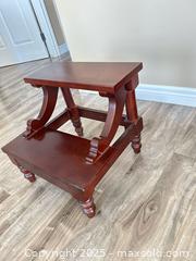 MaxSold Auction: Bombay Two-Step Wooden Step Stool / Footstool, Mahogany - Waterloo (Ontario, Canada) SELLER MANAGED Estate Sale Online Auction -  New Hampshire Street