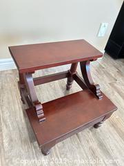 MaxSold Auction: Bombay Two-Step Wooden Step Stool / Footstool, Mahogany - Waterloo (Ontario, Canada) SELLER MANAGED Estate Sale Online Auction -  New Hampshire Street