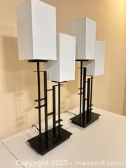 MaxSold Auction: Contemporary Metal and Fabric Table Lamps, Pair - Waterloo (Ontario, Canada) SELLER MANAGED Estate Sale Online Auction -  New Hampshire Street