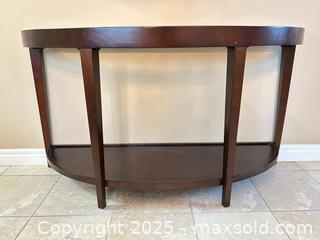 MaxSold Auction: Demilune Glass-Top Entryway Table, 52" W x 17" D x 29" H - Waterloo (Ontario, Canada) SELLER MANAGED Estate Sale Online Auction -  New Hampshire Street