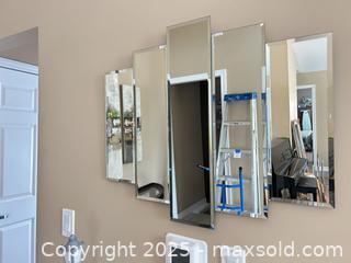 MaxSold Auction: Five-Panel Decorative Wall Mirror, Beveled Glass — 29 x 24 in - Waterloo (Ontario, Canada) SELLER MANAGED Estate Sale Online Auction -  New Hampshire Street