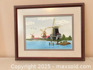 MaxSold Auction: Framed Zaanse Schans Windmills Print, 16x20 in - Waterloo (Ontario, Canada) SELLER MANAGED Estate Sale Online Auction -  New Hampshire Street