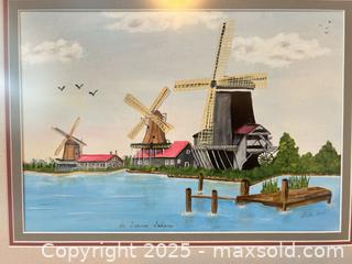 MaxSold Auction: Framed Zaanse Schans Windmills Print, 16x20 in - Waterloo (Ontario, Canada) SELLER MANAGED Estate Sale Online Auction -  New Hampshire Street