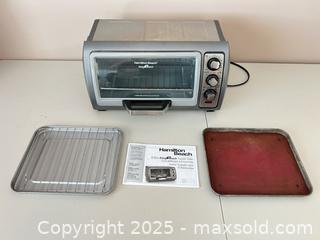 MaxSold Auction: Hamilton Beach Easy Reach Toaster Oven, 6-Slice, Silver/Dark Gray. Working condition  - Waterloo (Ontario, Canada) SELLER MANAGED Estate Sale Online Auction -  New Hampshire Street