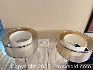 MaxSold Auction: Lot of 3 Chrome Dual-Head Torchiere Floor Lamps with Double Shades - Waterloo (Ontario, Canada) SELLER MANAGED Estate Sale Online Auction -  New Hampshire Street