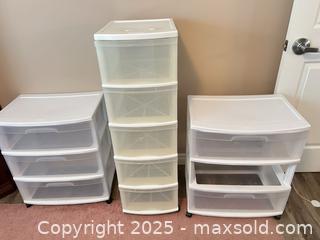 MaxSold Auction: Lot of 3 Plastic Drawer Storage Units, Sterilite &#38; Gracious Living - Waterloo (Ontario, Canada) SELLER MANAGED Estate Sale Online Auction -  New Hampshire Street