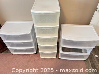 MaxSold Auction: Lot of 3 Plastic Drawer Storage Units, Sterilite &#38; Gracious Living - Waterloo (Ontario, Canada) SELLER MANAGED Estate Sale Online Auction -  New Hampshire Street