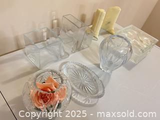 MaxSold Auction: Lot of Mixed Decorative Crystal & Clear Glassware (Approx. 10 pcs) - Waterloo (Ontario, Canada) SELLER MANAGED Estate Sale Online Auction -  New Hampshire Street