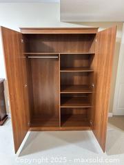 MaxSold Auction: Two-Door Medium Cherry Wardrobe/Armoire, 72" H x 47" W x 21.5" D - Waterloo (Ontario, Canada) SELLER MANAGED Estate Sale Online Auction -  New Hampshire Street