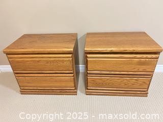 MaxSold Auction: Westmark Golden Oak Nightstand with 2 Drawers - Waterloo (Ontario, Canada) SELLER MANAGED Estate Sale Online Auction -  New Hampshire Street