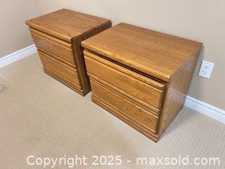 MaxSold Auction: Westmark Golden Oak Nightstand with 2 Drawers - Waterloo (Ontario, Canada) SELLER MANAGED Estate Sale Online Auction -  New Hampshire Street