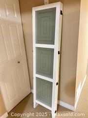 MaxSold Auction: White Three-Panel Decorative Folding Screen with Glass Panels, Set of 2 - Waterloo (Ontario, Canada) SELLER MANAGED Estate Sale Online Auction -  New Hampshire Street