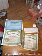 MaxSold Auction: Gold Mine Stock Certificates A - Greater Napanee (Ontario, Canada) PARTNER MANAGED Estate Sale Online Auction - Camden Road
