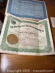 MaxSold Auction: Gold Mine Stock Certificates A - Greater Napanee (Ontario, Canada) PARTNER MANAGED Estate Sale Online Auction - Camden Road