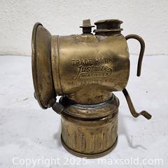 MaxSold Auction: Antique Justrite Brass Carbide Miner's Lamp - Sacramento (California, USA) SELLER MANAGED Reseller Online Auction - Arden Way