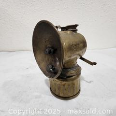 MaxSold Auction: Antique Justrite Brass Carbide Miner's Lamp - Sacramento (California, USA) SELLER MANAGED Reseller Online Auction - Arden Way