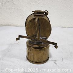 MaxSold Auction: Antique Justrite Brass Carbide Miner's Lamp - Sacramento (California, USA) SELLER MANAGED Reseller Online Auction - Arden Way
