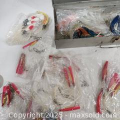 MaxSold Auction: Assorted Fishing Lure & Rig Lot with Metal Tackle Box - Sacramento (California, USA) SELLER MANAGED Reseller Online Auction - Arden Way