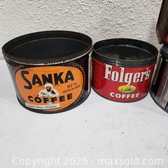 MaxSold Auction: Coffee Tins &#38; Log Cabin Syrup Tin - Sacramento (California, USA) SELLER MANAGED Reseller Online Auction - Arden Way