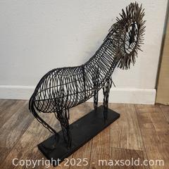 MaxSold Auction: Handcrafted Wire Metal Lion Sculpture on Base - Sacramento (California, USA) SELLER MANAGED Reseller Online Auction - Arden Way