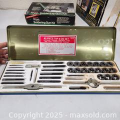 MaxSold Auction: Rotary Tool, Tap & Die Set, and Soldering Tool Kit - Sacramento (California, USA) SELLER MANAGED Reseller Online Auction - Arden Way