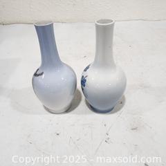 MaxSold Auction: Royal Copenhagen Hand-Painted Floral Bud Vases (Set of 2) - Sacramento (California, USA) SELLER MANAGED Reseller Online Auction - Arden Way