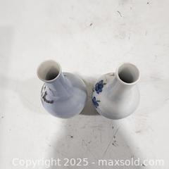 MaxSold Auction: Royal Copenhagen Hand-Painted Floral Bud Vases (Set of 2) - Sacramento (California, USA) SELLER MANAGED Reseller Online Auction - Arden Way