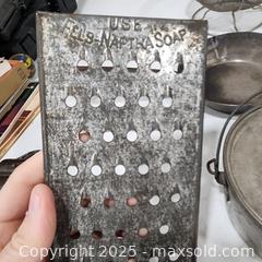 MaxSold Auction: Variety Set of Cooking, Baking, and Prep Tools - Cast Iron Griswold - Sacramento (California, USA) SELLER MANAGED Reseller Online Auction - Arden Way