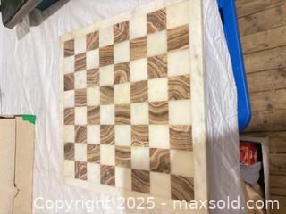 MaxSold Auction: Stone Chess Boards with Partial Chess Pieces (Lot of 2) - Toronto (Ontario, Canada) SELLER MANAGED Downsizing Online Auction - Rutherford Avenue