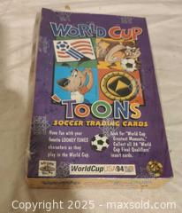 MaxSold Auction: Toons Soccer Trading Cards Box - World Cup Toons 1994 (Factory Sealed) - Toronto (Ontario, Canada) SELLER MANAGED Downsizing Online Auction - Rutherford Avenue